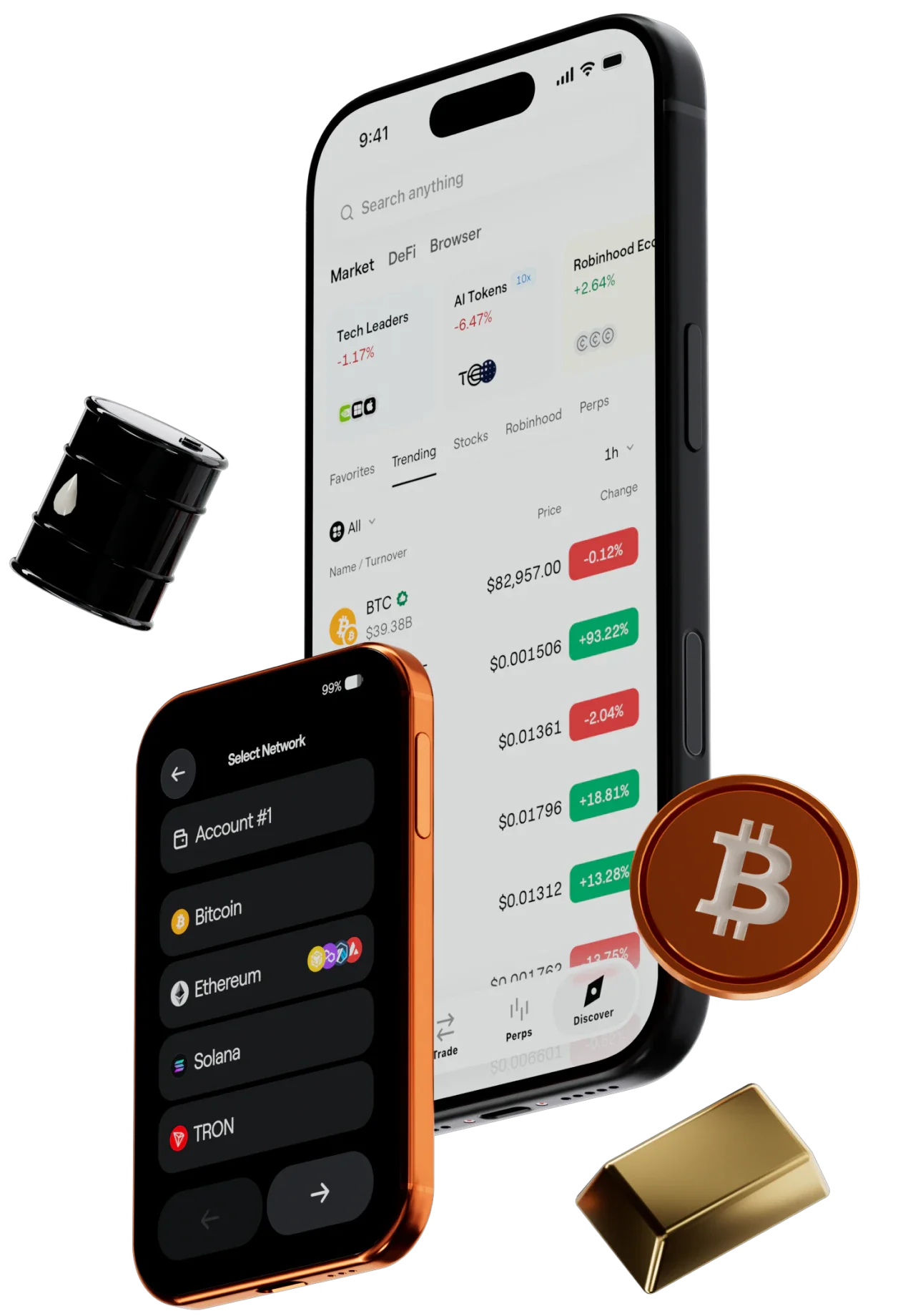 100+ blockchains. Global markets.