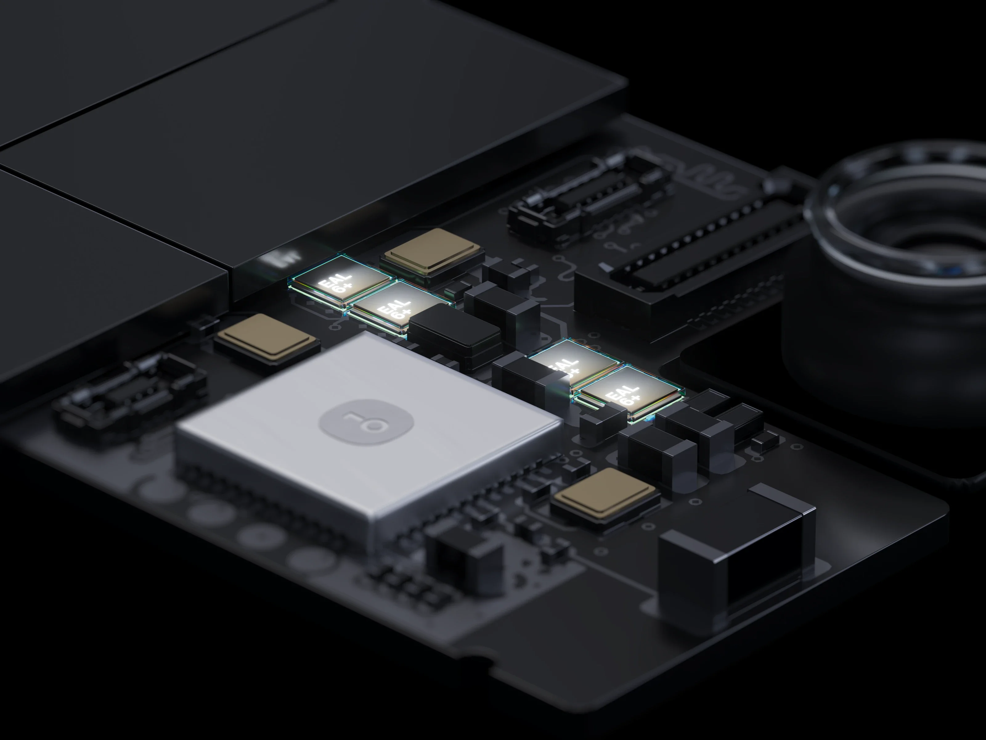 Four EAL6+ secure elements on the OneKey Pro 2 circuit board