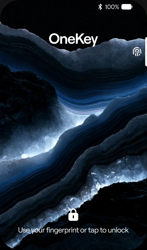 safeOS 2 lock screen with a custom wallpaper