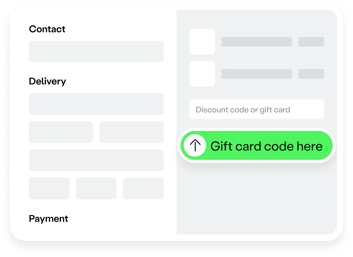 Redeem at checkout