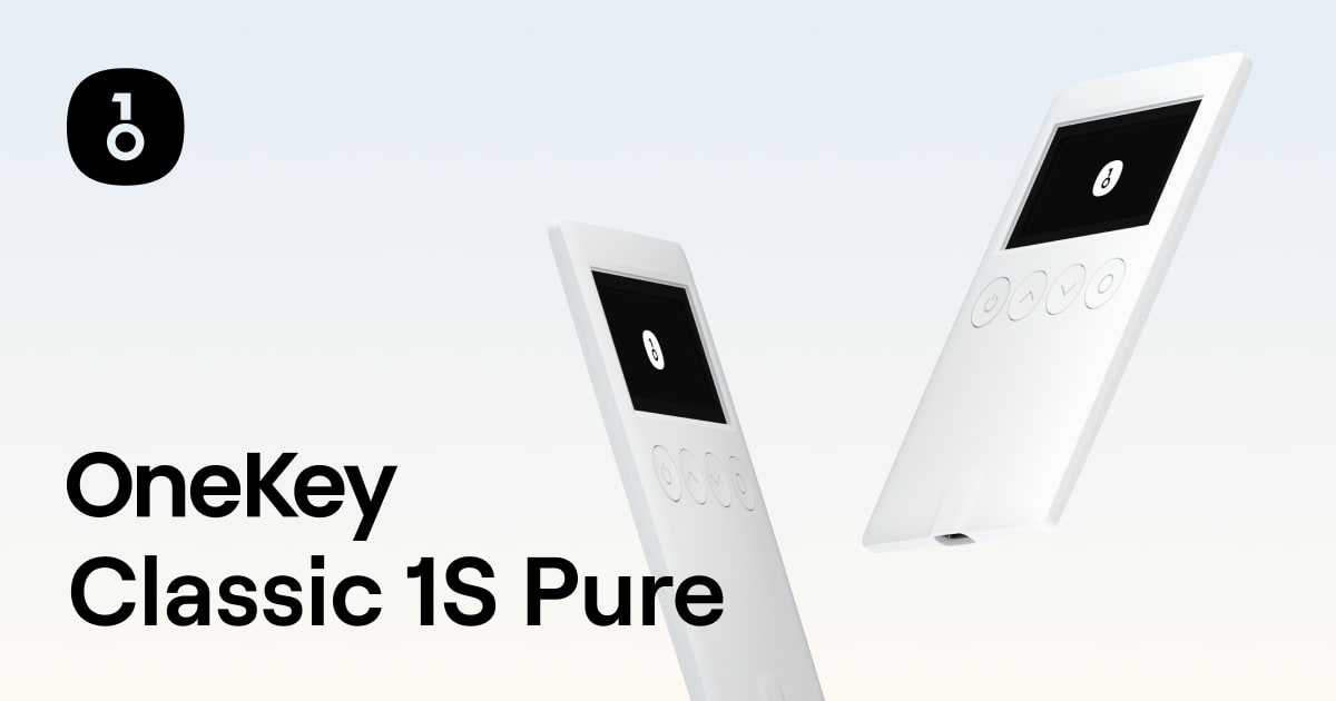 OneKey Classic 1S Pure 未開封 Buy OneKey Classic 1S Pure | Battery-Free Wallet