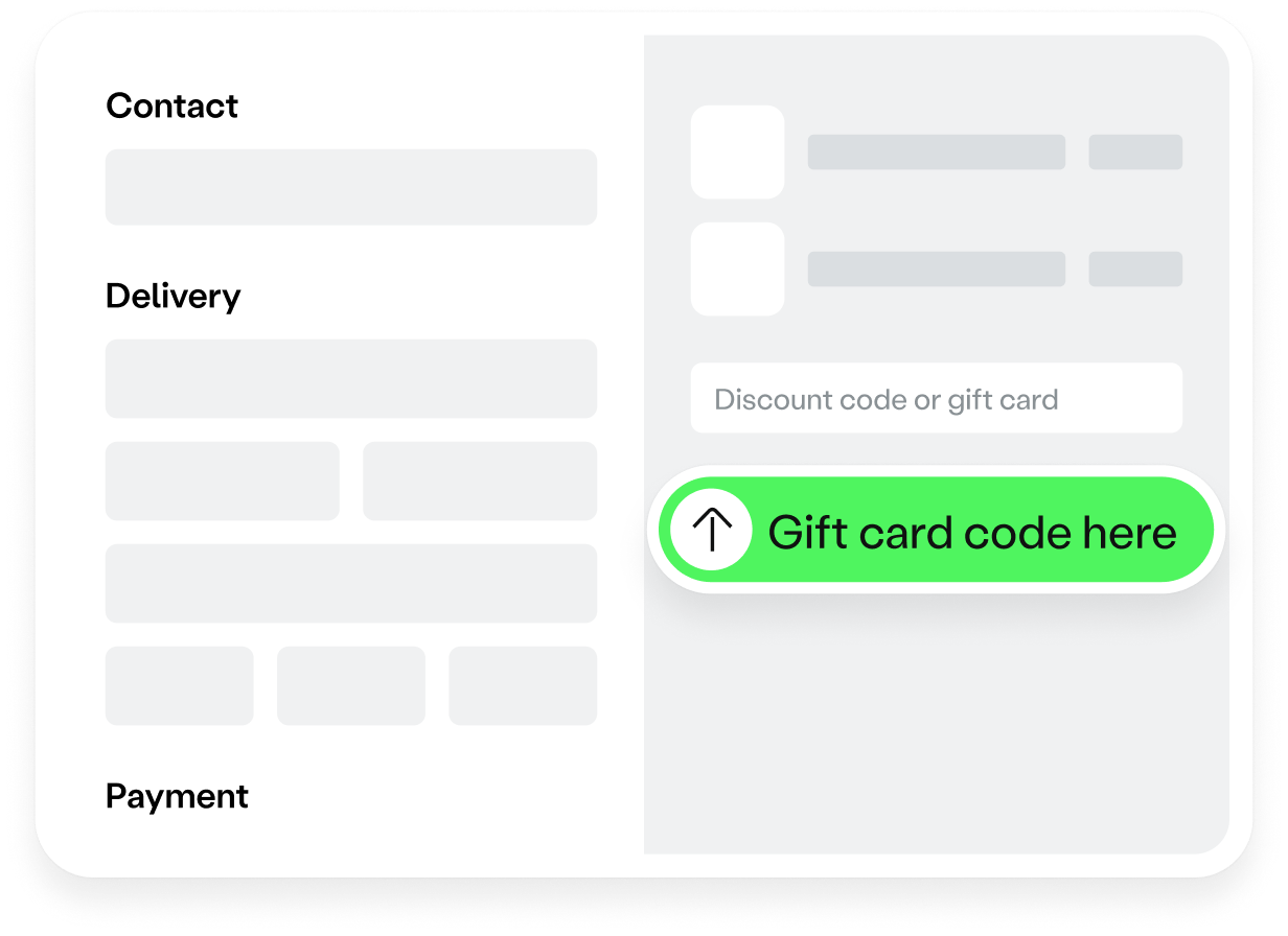 Redeem at checkout