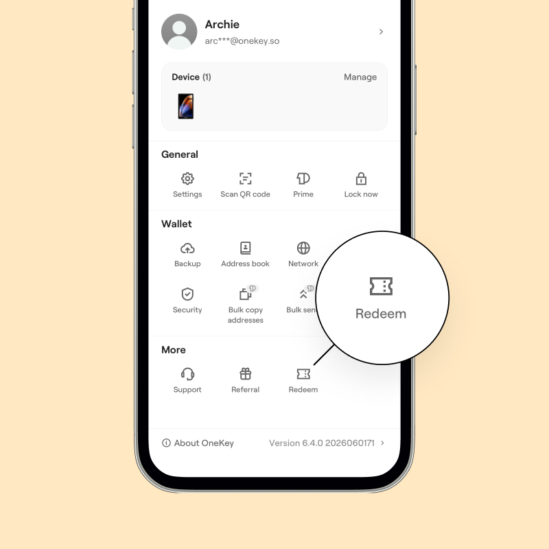 Open the OneKey App
