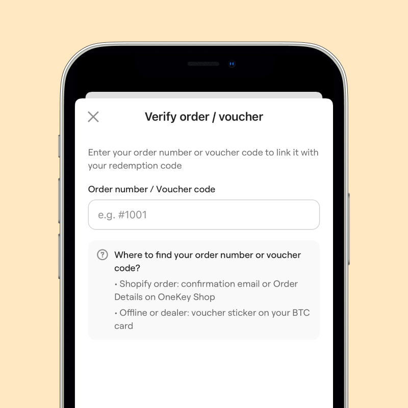 Verify and choose your receiving address