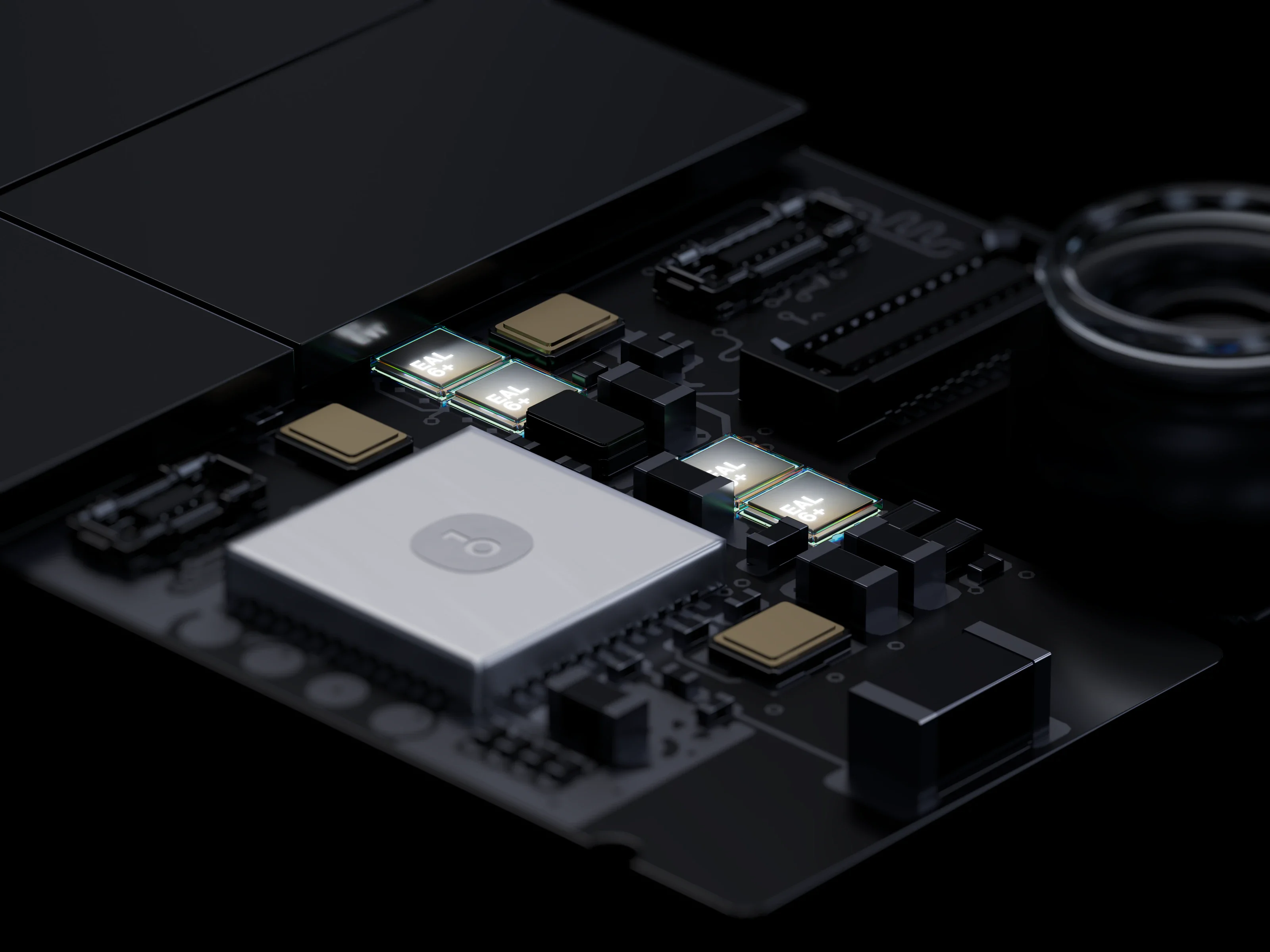 Four EAL6+ secure elements on the OneKey Pro 2 circuit board