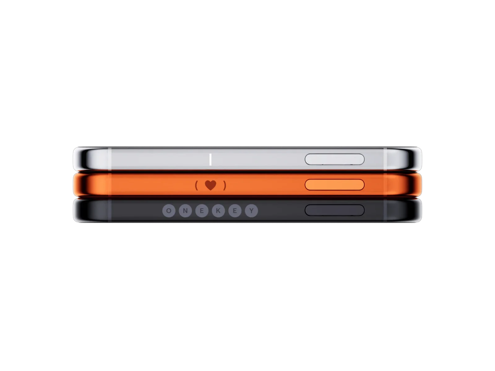 Stacked OneKey Pro 2 devices with a custom engraving on the frame