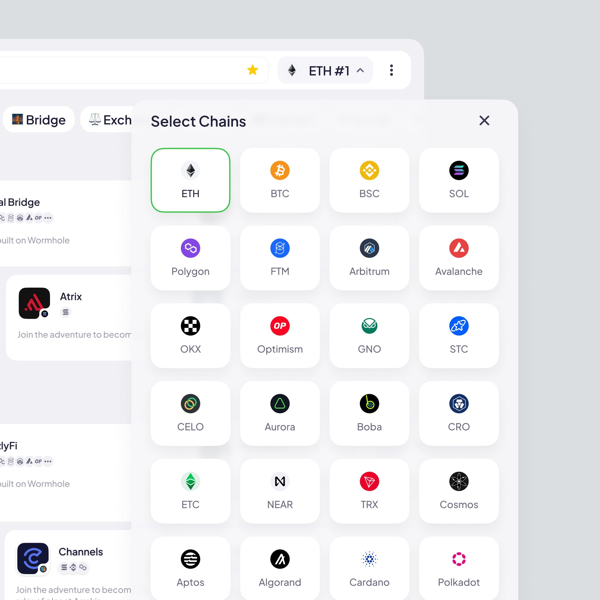 Підтримка Multi-Chain.