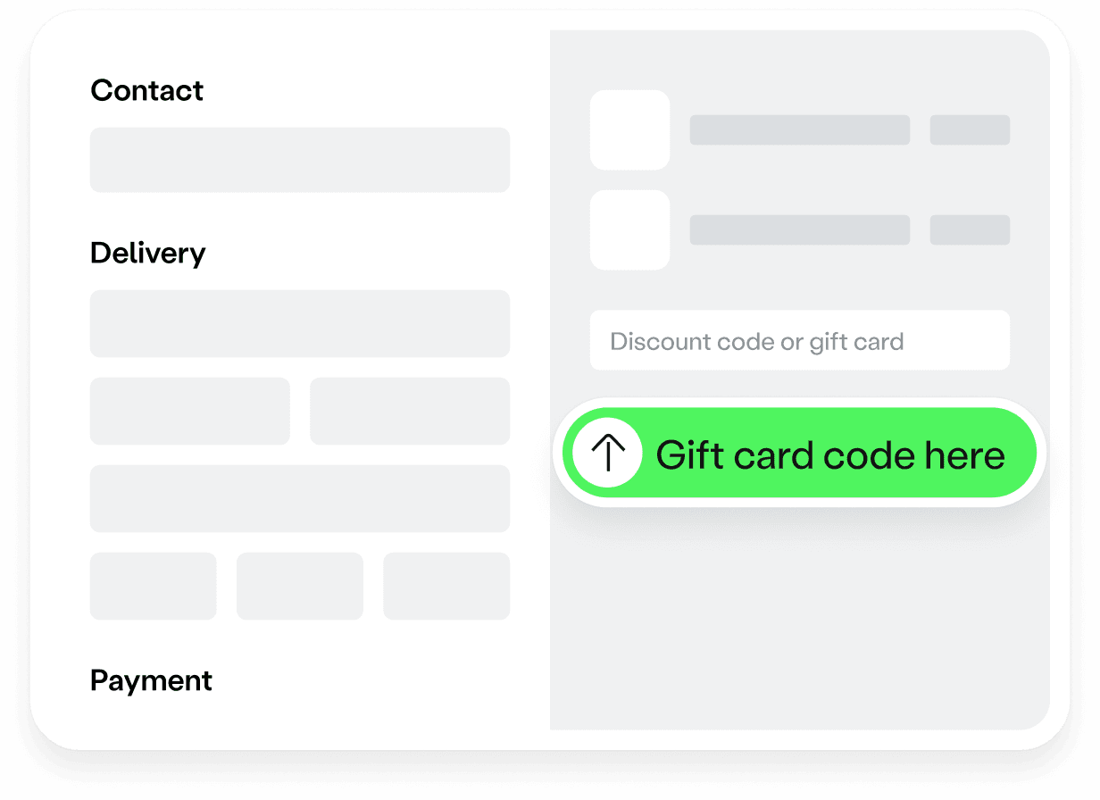 Redeem at checkout